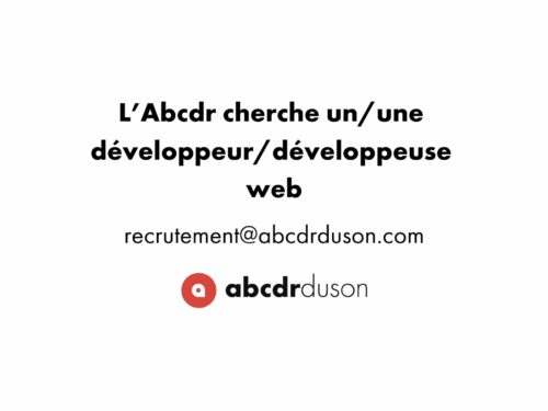 L’Abcdr cherche un développeur / une développeuse web